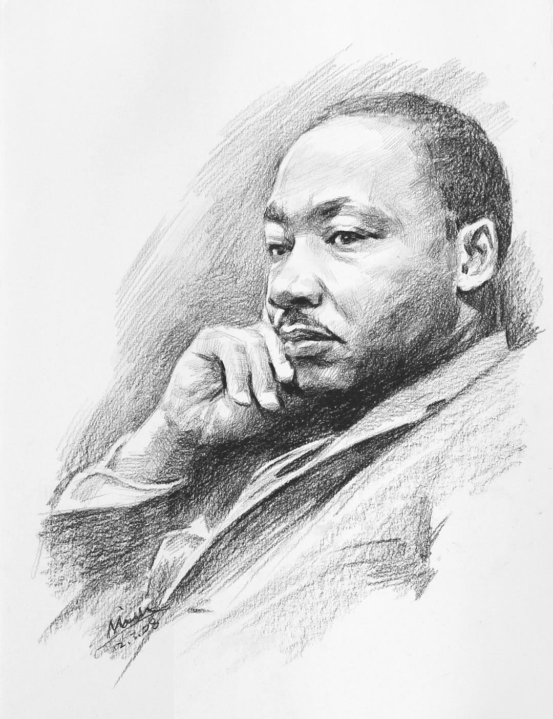 Portrait of Dr. Martin Luther King Jr. - Etsy