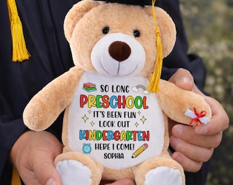 Preschool Graduate 2026 Personalized Graduation Teddy Bear Custom Graduation Bear for Kids Graduation Gift 2026 Pre-K Graduation Gifts