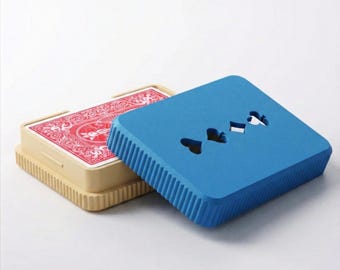 Minimalist Playing Card Case - Poker Deck Box - Unique Gift for Card Players & Magicians (Matte Ribbed Design)