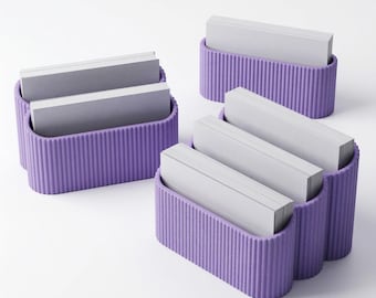 Tarjetero de diseño para oficina, expositor profesional con 1 a 3 ranuras, accesorio minimalista para encimera.