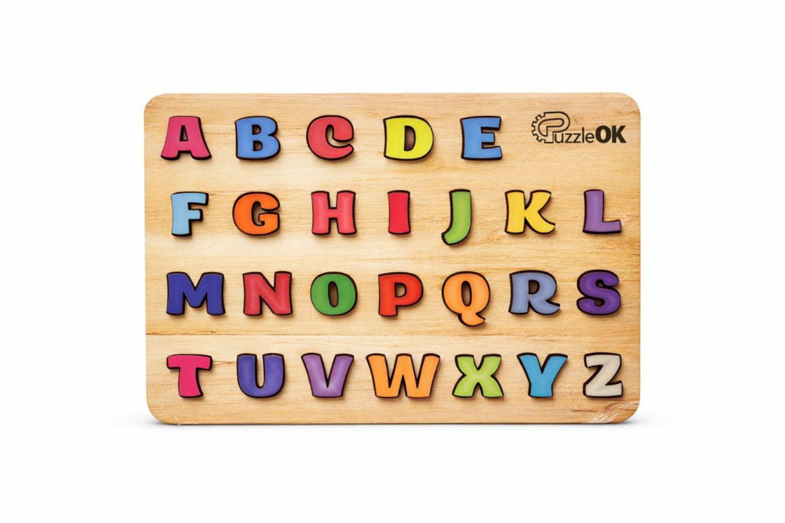 Wooden Alphabet Puzzle Board, Montessori ABC Learning Toy for Kids (3 ...