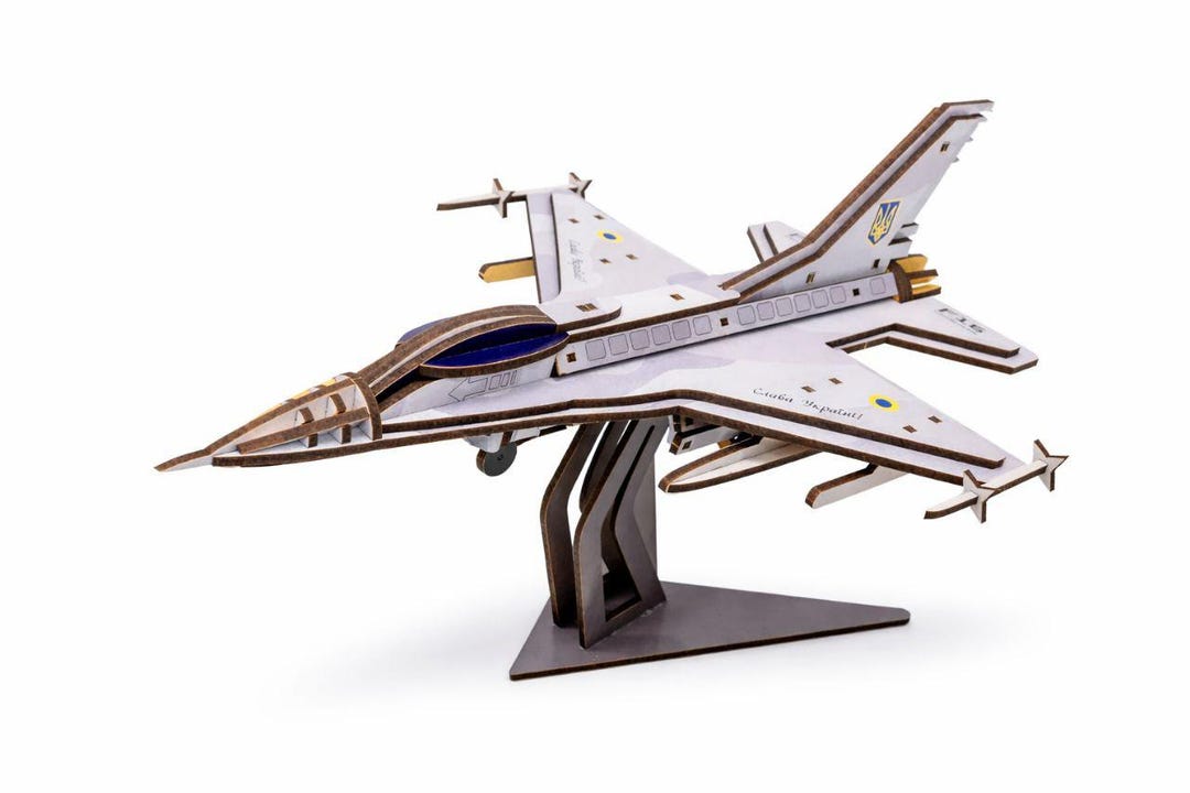 Jet Kit Build Wooden 3D Fighter Jet Kit, Build It Yourself Aircraft Model, DIY ...