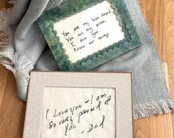 Custom Embroidered Handwriting Keepsake | Personalized Handwritten Note Keepsake | Memorial Sympathy Gift
