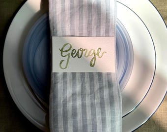 Hand Painted Watercolor Place Cards | Custom Hand Lettering Wedding Name Card | Bridal Shower Dinner Party