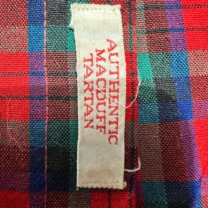 Camicia vintage Sir Pendleton da uomo, taglia XL, in tartan scozzese rosso MacDuff, in lana con bottoni immagine 7