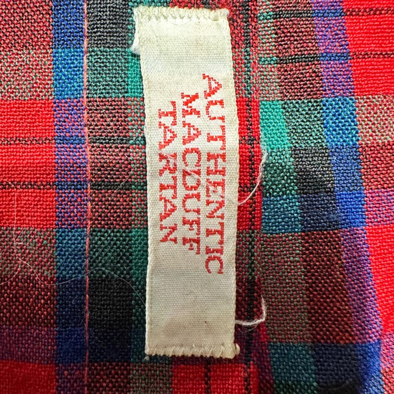 Camicia vintage Sir Pendleton da uomo, taglia XL, in tartan scozzese rosso MacDuff, in lana con bottoni immagine 7