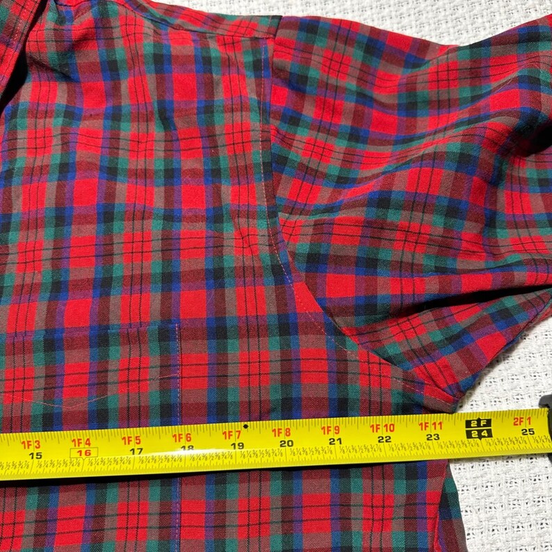 Camicia vintage Sir Pendleton da uomo, taglia XL, in tartan scozzese rosso MacDuff, in lana con bottoni immagine 17