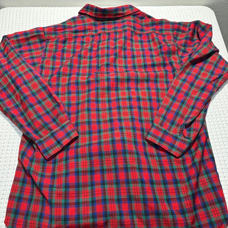 Camicia vintage Sir Pendleton da uomo, taglia XL, in tartan scozzese rosso MacDuff, in lana con bottoni immagine 19