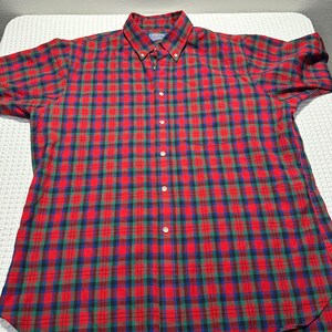 Camicia vintage Sir Pendleton da uomo, taglia XL, in tartan scozzese rosso MacDuff, in lana con bottoni immagine 16
