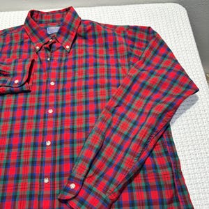 Camicia vintage Sir Pendleton da uomo, taglia XL, in tartan scozzese rosso MacDuff, in lana con bottoni immagine 14