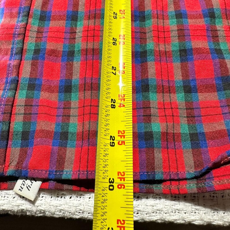 Camicia vintage Sir Pendleton da uomo, taglia XL, in tartan scozzese rosso MacDuff, in lana con bottoni immagine 18