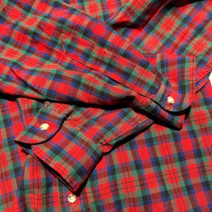 Camicia vintage Sir Pendleton da uomo, taglia XL, in tartan scozzese rosso MacDuff, in lana con bottoni immagine 20
