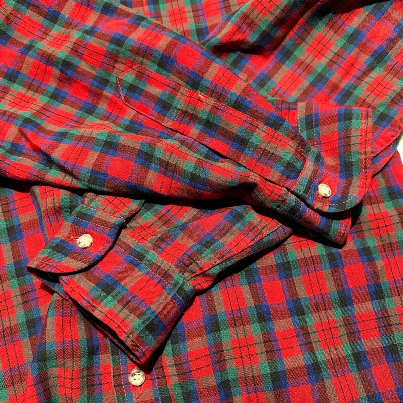 Camicia vintage Sir Pendleton da uomo, taglia XL, in tartan scozzese rosso MacDuff, in lana con bottoni immagine 20