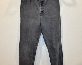 VTG Wah Maker Arizona Jeans Women 38 Black Cinch Back Suspender Western USA