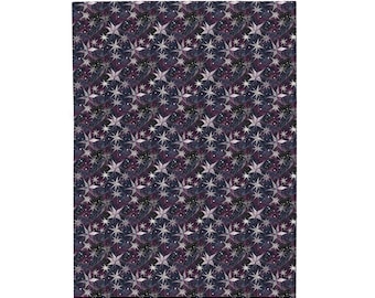 Galaxy Starburst Purple Nebula Constellation Velveteen Plush Blanket