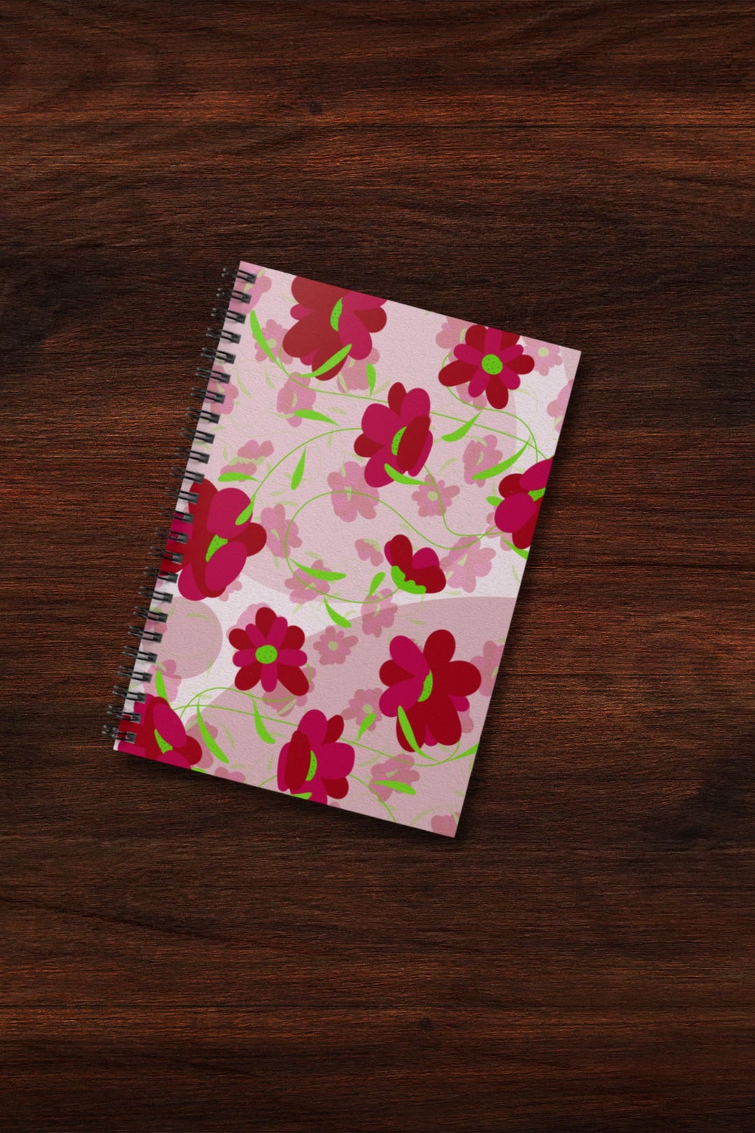 Pink Floral Pattern Spiral Notebook | Ruled Line - Etsy