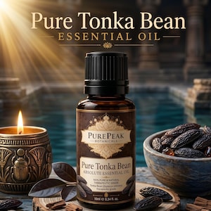 Tonka Bean Essential Oil | Premium Sweet Aromatic Absolute for Perfumery, Diffusers, Candle Making & DIY Fragrance Blends