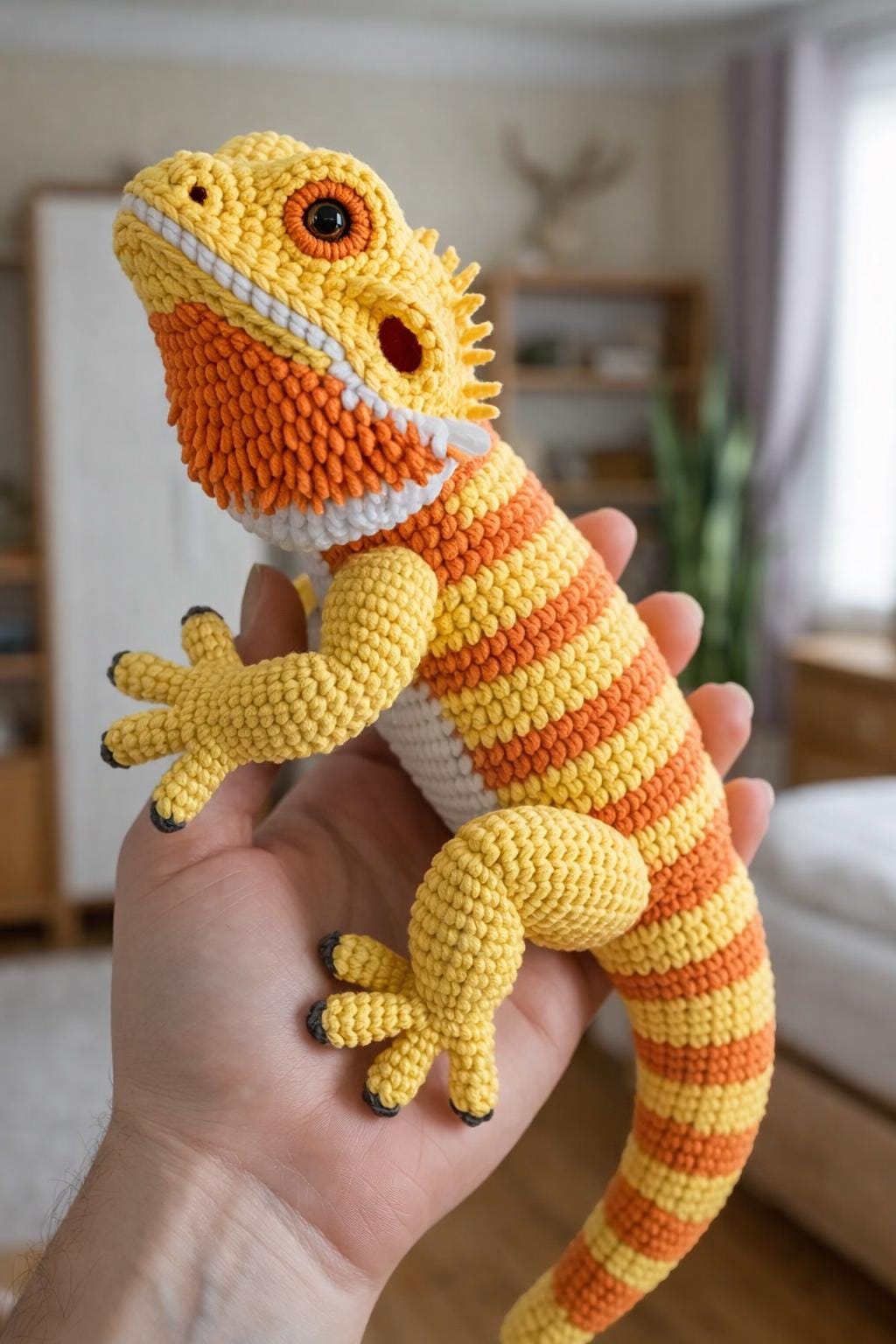 30 Bearded Dragon Crochet Patterns for Reptile Lovers, Gifts, and Plush Decor 17 Realistic Amigurumi Bearded Dragon PDF