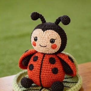 Amigurumi Ladybug Crochet Pattern PDF, Cute Bug Plush Pattern, Beginner Friendly Crochet Toy, DIY Gift Idea, Instant Download