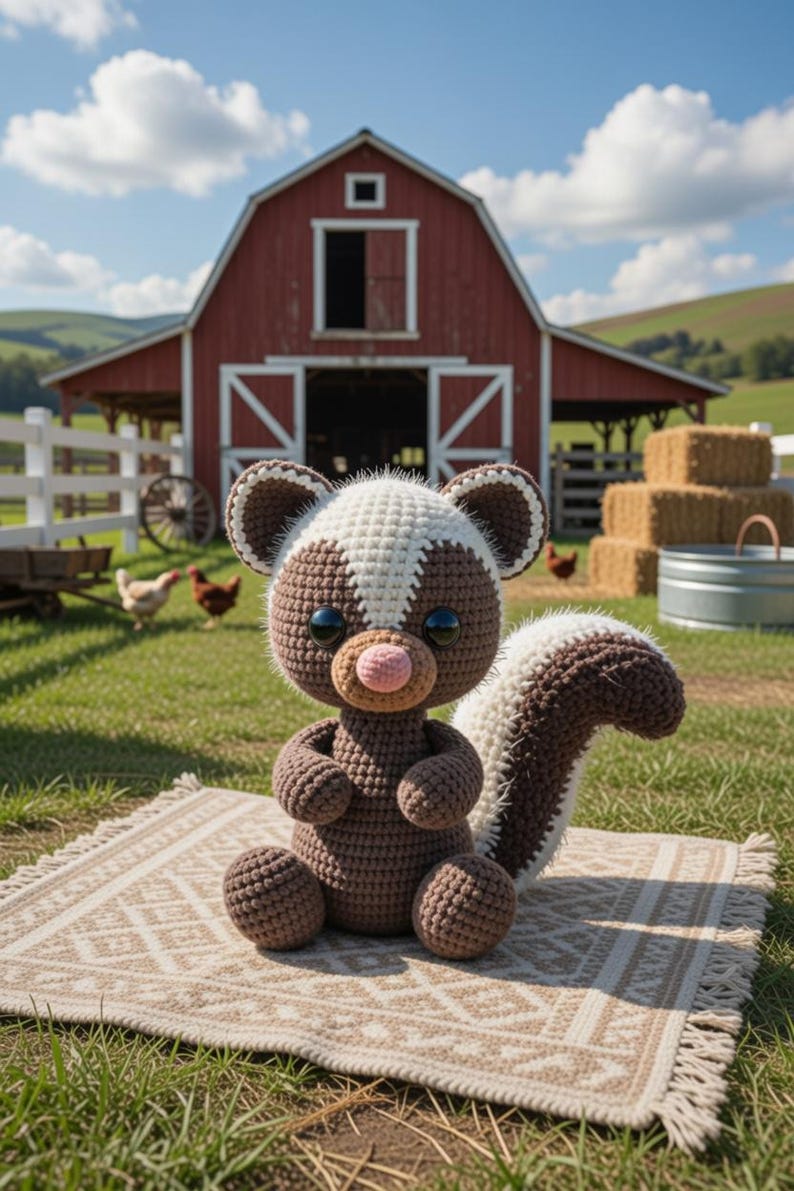 Skunk Rug Amigurumi Skunk Crochet Pattern PDF – Woodland Animal Plush – Cute ...