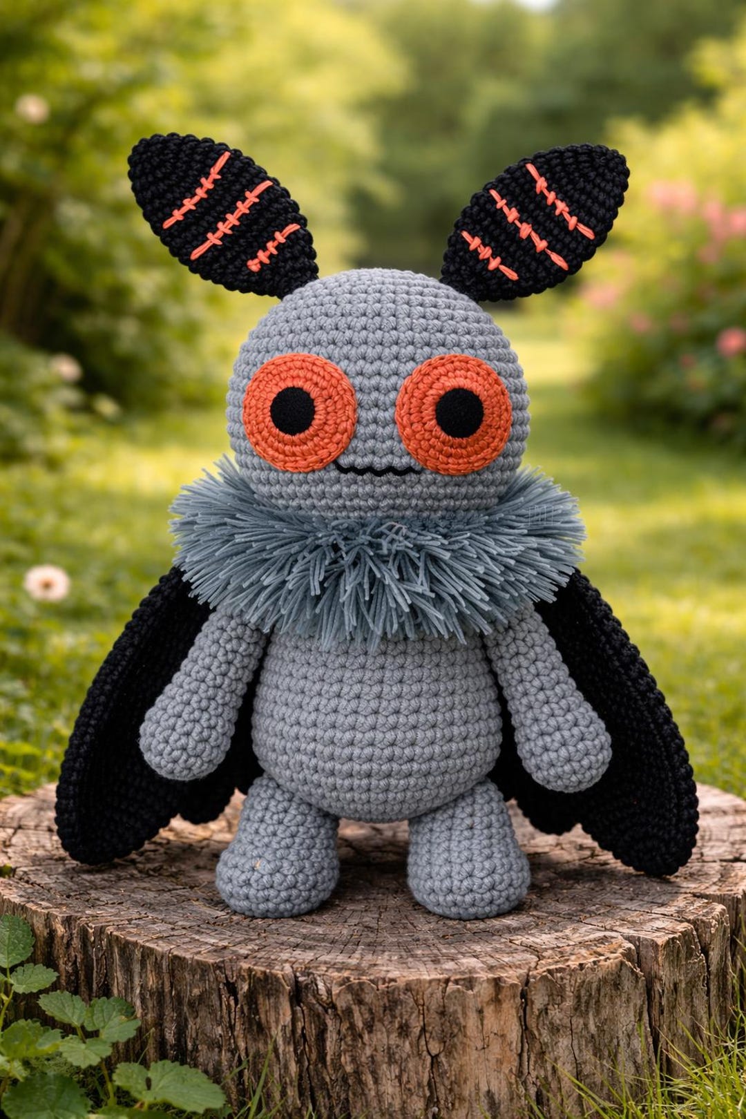 Amigurumi Mothman Crochet Pattern PDF, Cryptid Plush Toy, Spooky Cute ...
