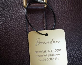 Personalisierter Gepäckanhänger, benutzerdefinierter 1/8-Acryl-Gepäckanhänger, ID-Tag, Adressanhänger, Reiseanhänger, Namensschild und Reisezubehör