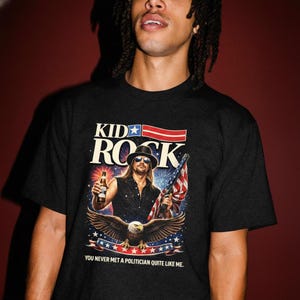 Kid Rock Style Patriotic T-Shirt, American Eagle Flag 4th of July Tee