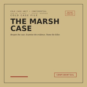 Murder Mystery Case File Printable | Cold Case Detective Game | Solve It Yourself Whodunnit for 1+ Players | Instant Download PDF