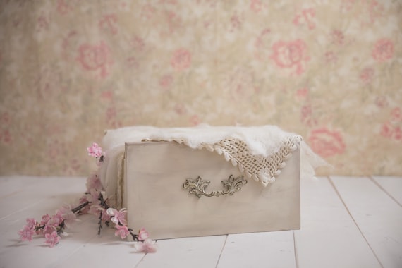 Newborn Digital Backdrop Baby Girl Vintage Drawer Basket Etsy