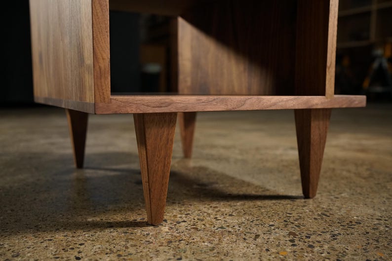 Offstack End Table, Solid Hardwood, Offset, Geometric Nightstand (shown in walnut) image 4