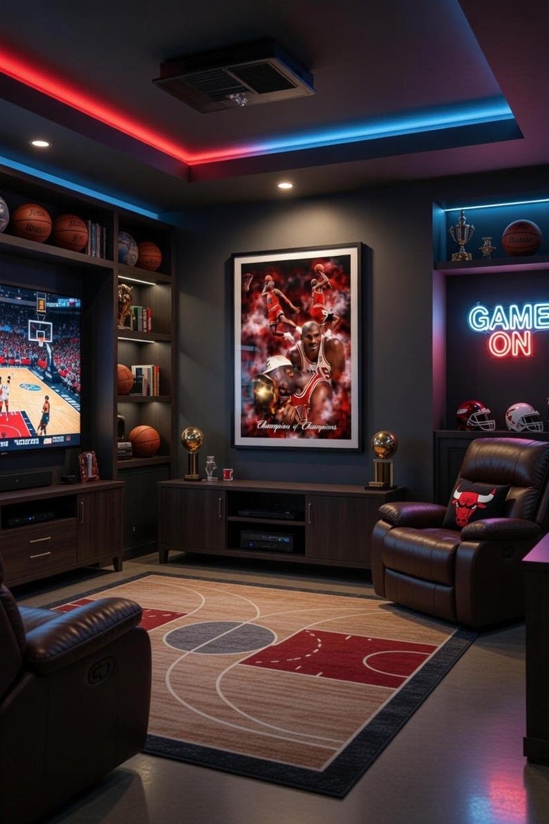 Basketball Legend Art Print | Red Smoke Sports Decor (digital Download ...