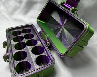Peptainer™ Dual-Fit 3mL / 4mL 10-Vial Storage Case – Starburst Series