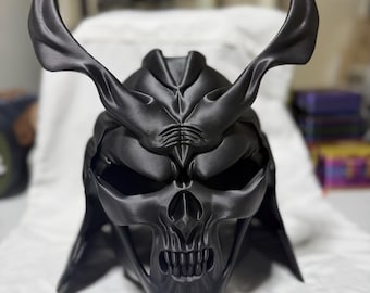 Shao Kahn Inspired Skull Helmet – Mortal Kombat II Tribute | 3D Printed Display / Cosplay Piece