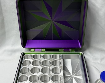 Peptainer™ SnapLok 3mL 20-Vial Storage Case + BAC Water Compartment - Starburst Series