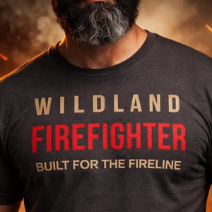 Wildland Firefighter Shirt – Built for the Fireline Tee – Proud Wildland Fire Crew Gift