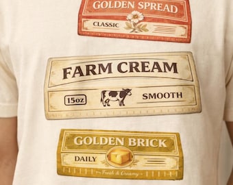 Butter Shirt Vintage, Retro Food Shirt, Farm Cream Tee, Aesthetic Graphic T Shirt, Cottagecore Shirt, Funny Food Shirt, Butter Lover Gift