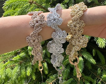 Handmade Floral Crochet Phone Strap | Elegant Phone Lanyard | Unique Gift for Her