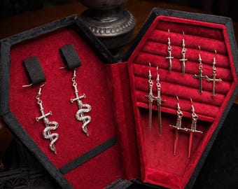 Cathedral Dagger Earrings · Gothic Sword Dangle Earrings · Medieval-Inspired Jewelry