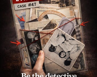 Dark Academia Ephemera Pack – Vintage Case File Papers, Detective Journal Kit