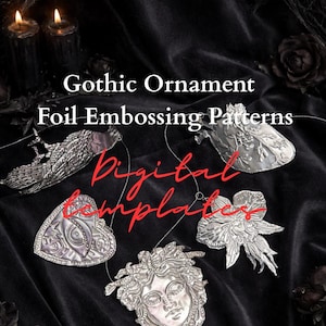 Gothic Ornament Digitale Vorlagen - Folienprägemuster - Nur digitaler Download (US Letter)