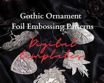 Gothic Ornament Digitale Vorlagen - Folienprägemuster - Nur digitaler Download (US Letter)
