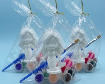 3D Printed Mermaid Paint Kit: Under the Sea Birthday Party Favors, DIY Toy Activity