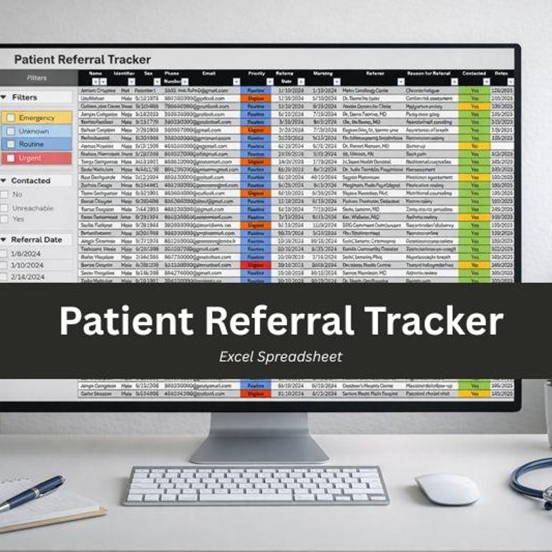 Patient Tracker Examples Excel Patient Tracker Template - Etsy