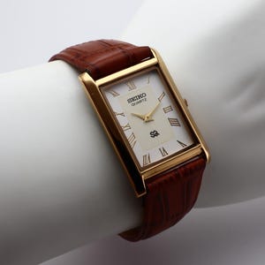 Vintage Seiko Slim Tank Quartz Herrklocka, Gentleman’s Choice - FRI FRAKT