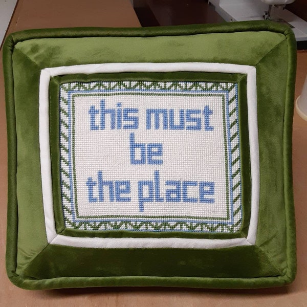 Framed and Gusset Edge Pillow with Cording and Invisible Zipper - Needlepoint Pillow Finishing Service