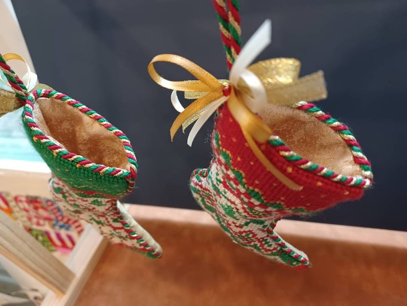 Mini Fillable Stocking Ornament Needlepoint Finishing Service Etsy