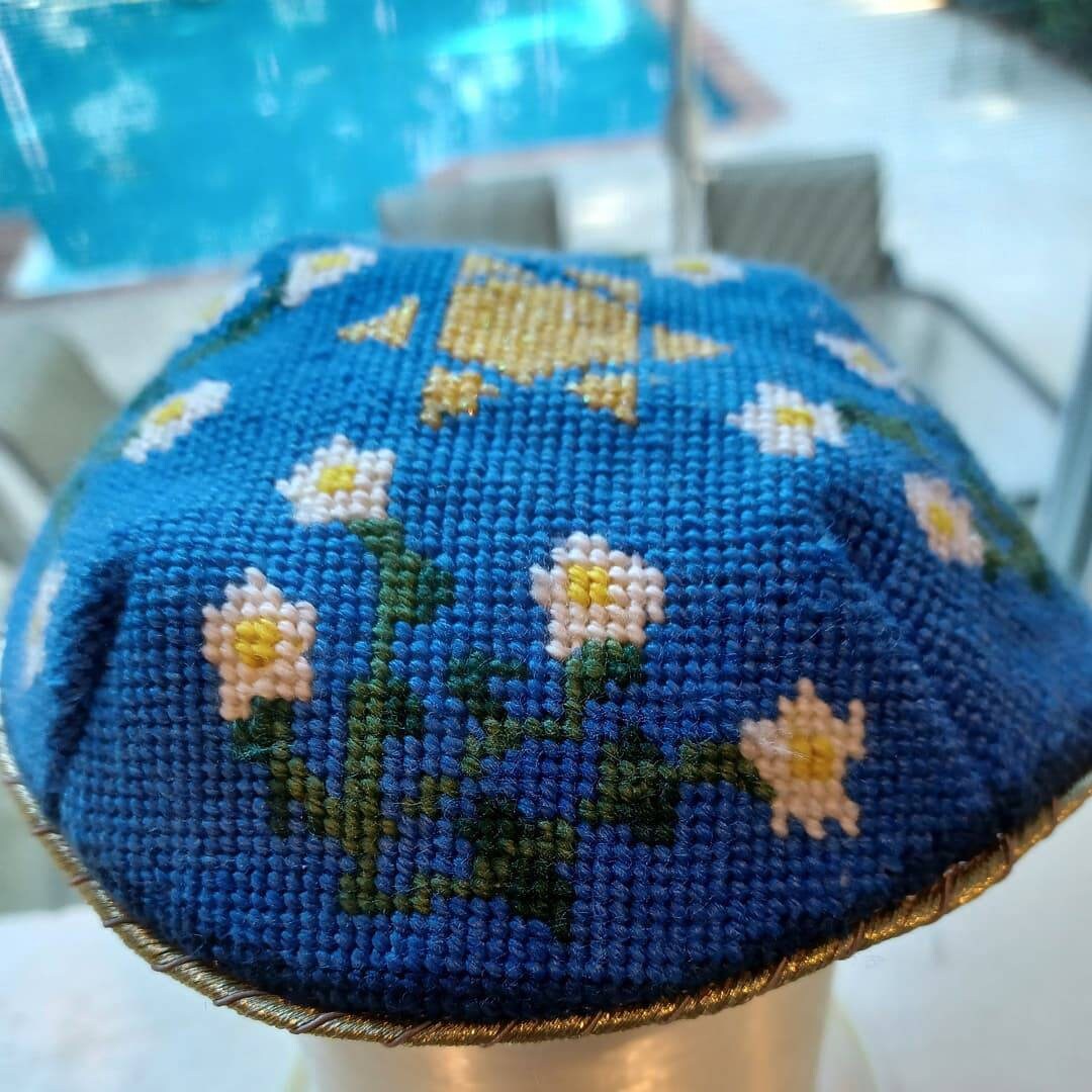 Yarmulke Needlepoint Finishing Service Yarmulke With Cotton Etsy UK