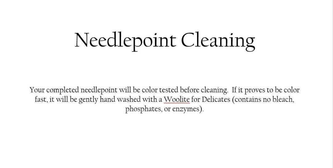 Cleaning of a Single Needlepoint Item Etsy