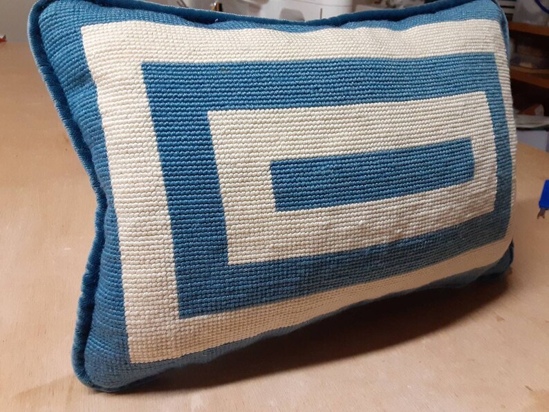 Needlepoint Pillow With Cording and Invisible Zipper Etsy