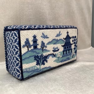 Brick Door Stop Needlepoint Finishing